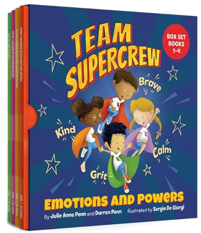 Team Supercrew - Emotions and Powers - 4 Book Box Set (books 1-4): Social Emotional Learning for Kids Ages 2 - 8 | CBT-Inspired Stories to Build Confidence and Manage Emotions