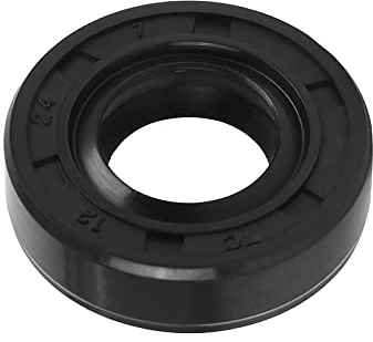 QUARKZMAN 1 Stück TC Wellen Dichtring Gummi Doppellippe 12 x 24 x 7mm für Motorrad Kurbelwellen und Hydraulikpumpen Schwarz