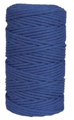 Gartenseil 4 mm x 50 m Kordel, solide, Bunte Schnur, Makramee-Baumwollseil, Faden, handgefertigtes Bastelzubehör, DIY-Korbflechten Garten Kordel (Color : 2 Dark Blue, Size : 4mm X 50M)