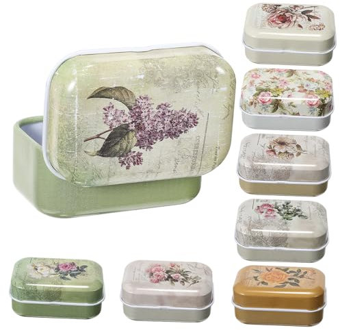 PACKOVE Boîte à Bijoux Vintage En Blanc Avec Couvercle Lot De 8 Petites Boîtes Décoratives Application Polyvalente Compacte Et Portable