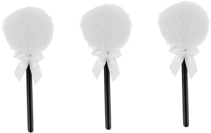 minkissy 3 Stück Make Up Puff Schönheitsquaste Erfrischende Puderquaste Schleifenknoten Körperpuderquaste Plüsch Puderquaste Einstellungspuderquaste Lose Puderquaste Puderquaste