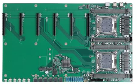 Computer Motherboards, Dual Socket DDR4 PC Gaming Motherboard Mining Motherboard LGA2011 3 V3 V4 Processors Desktop Motherboard for X99 Dual PLUS