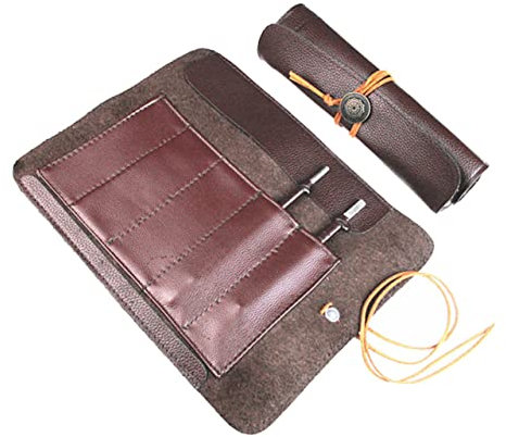 HOMOCONO Rolltasche für Schnitzmesser Kunstleder Rollen Multifach Organizer Aufbewahrungstasche Platzsparend Leicht für Handwerker