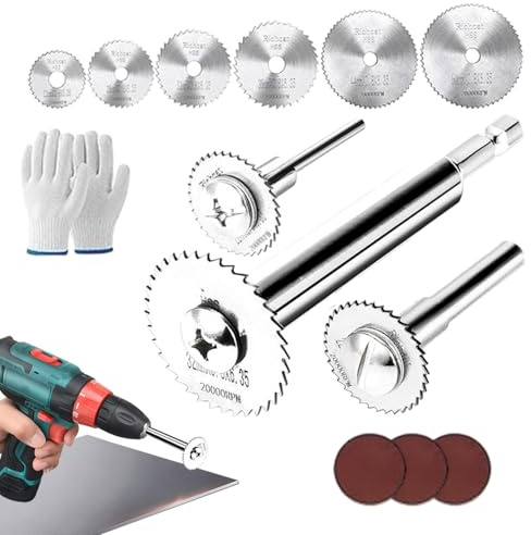 Metallscheibe für Bohrmaschine, Trennschleifscheiben Set für Bohrmaschinen | Trennscheibe für Metalldrehwerkzeug | Rostfreie Schneidscheibe für Werkstätten, Familien und Fabriken