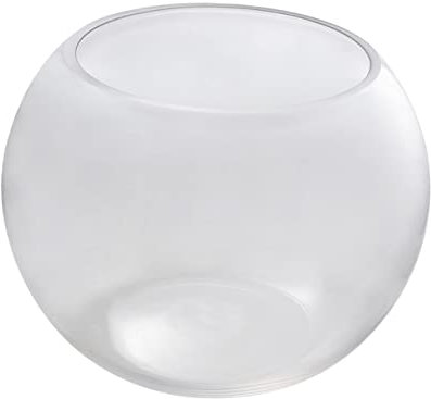 MERRYHAPY 20 cm Rund Glas Aquarium Kugel Ökologisches Fischglas Terrarium Glasaquarien Für Zuhause Hotel Fischgröße