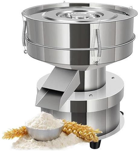 DDZJTPP Tamizador De Harina, Tamiz/Colador de Acero Inoxidable, Tamiz de Harina Electrico Tamiz Vibratorio per Polvere da Forno, particelle di cereali, lavorazione industriale alimentare,15cm
