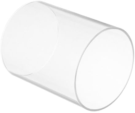 Cabilock Photophore Rouge en Verre Transparent, Cheminée de Bougie sans Fond, Manchon pour Bougeoir en Verre, Cylindrique, Design Coupe-Vent pour Mariage et Restaurants