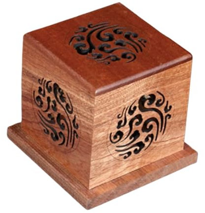 KESOTO Weihrauchbrenner Box Aus Holz mit Abdeckung für Meditation Im Schlafzimmer, Type B