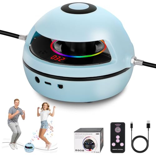 Mineup Cuerda De Saltar Recargable, Cuerda De Saltar Entrenamiento Con Multi Usuarios Juntos, Ajustable 1-10 Nivel De Velocidad, Máquina De Salto Eléctrica De Conteo Inteligente Con Mando a Distancia