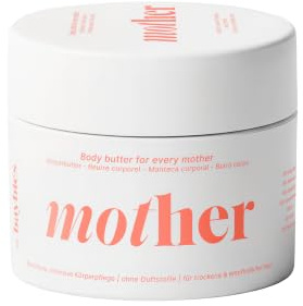 mother by baybies kroppssmör – intensivt, naturligt kroppssmör för alla mammor 180 ml/mamapore/vegan, certifierad naturkosmetik, för att förebygga bristningar och bristningar