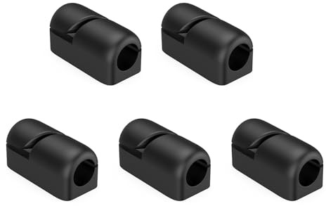 MHADBKH 5 x Drahthalter, Kabelführung, Kabelhalter, für den Außenbereich, starker Kabelclip für Wand, Schreibtisch, Weihnachtsbeleuchtung, Kabel-Management
