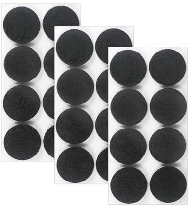 Leucasa 24 Stück Filzgleiter Selbstklebend 40mm Filzgleiter für Stühle Möbelgleiter 5mm Dicke für Möbelfüße, Stuhlbeine, zum Schutz von Hartholzböden