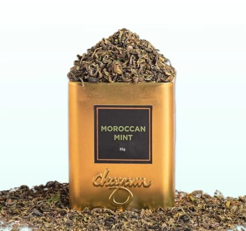JMS We Create Smile Moroccan Mint Tea 35g – Premium Loose Leaf Herbal Tea in Elegant Gold Tin Caddy, Natural Dried Mint Leaves for Digestion, Stress Relief, Relaxation & Immunity Boost