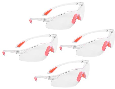 ANDRESLAD 4 piezas Gafas de Seguridad con Protección de para Construcción Resistentes y Antirrayaduras Unisex para Trabajo Industrial y Uso Diario