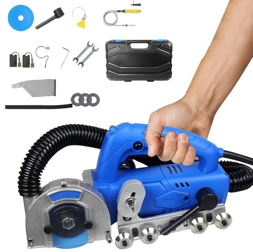 Pulitrice Per Fughe Elettrica, Macchina Per La Pulizia Dei Giunti Di Piastrelle Elettrica, 9000rpm, Aspirazione Automatica, Rimozione E Raschiatura Dei Bordi, Per Cucina Bagno Camera Da Letto