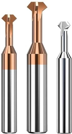 Dovetail Milling Cutter Chamfering Cutter Front Back Deburrer Double Angular Inner Chamfer For Metal Hole Internal Burr Removal CNC Tool Milling Cutter 1pc(1.3x6x4x50,10 PCS)