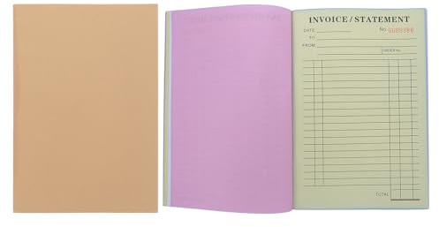 Mipcase Libretto Fatture Inglese Duplicato 2 Pezzi 825 X 57 con Moduli Appaltatori Blocco Ricevute Ordini di Lavoro per Piccole Imprese Libro Fatture Riparazioni Auto e Servizi per