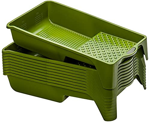 Colorus 10 x Farbwanne 15 x 32 cm | Lackschale aus hochwertigem Kunstsoff | Lackierwanne 300ml | Farbschale Lackwanne für Farbwalzen bis 11cm