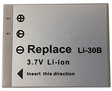 amsahr BT-OLYLI30B-1CT Digital Replacement Camera and Camcorder Battery for Olympus LI-30B/Olympus Mini Digital/S/MJU Mini - Grey