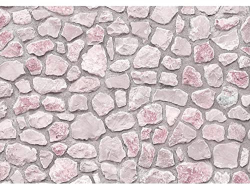 Runa Art Papel tapiz fotográfico Pared de piedra Moderna Lana Sala Cuarto Salón - Made in Germany - Rosa 9487010b