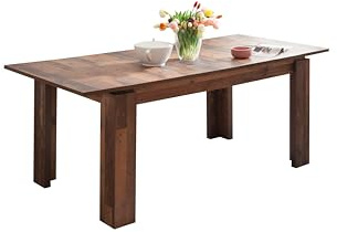 trendteam smart living - Universal - Esstisch - Alteiche - ausziehbarer Küchentisch - (BxHxT) 160-200 x 77 x 90 cm - Esszimmertisch in rustikaler Optik - Kratzfest | Ausziehbarer Esstisch · erweiterbar auf 200 cm · Metallfüße