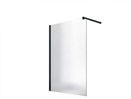 Glaszentrum Hagen - (Typ/Schwarz) 140x200cm Satiniert 10mm Duschwand - Duschabtrennung - Dusche - Walk-In Dusche - ESG - Variante