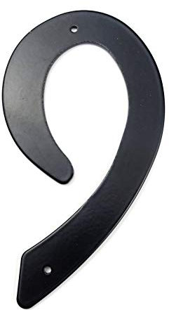 Pilang Zxxin-numéro de Maison, 10cm Modern House Number, 4 Pouces.# 9 Aliuminum Noir, boîte aux Lettres Adresse personnelle Chiffres, for Digital House Door extérieur Connexion, Solide et Durable