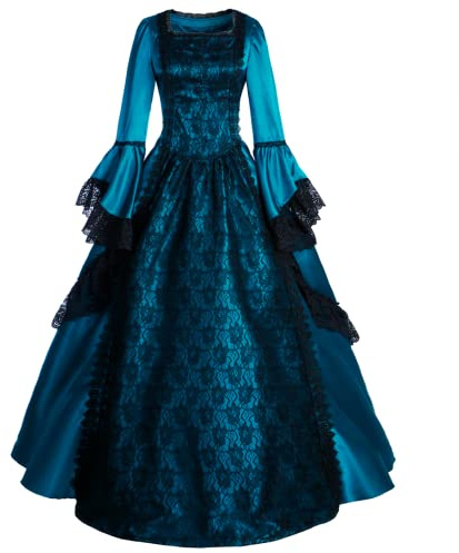Jeufoin Viktorianisches Ballkleid für Damen, Ballkleid, Königin Marie Antoinette, Kostüm, Rokoko, Halloween, Maskerade