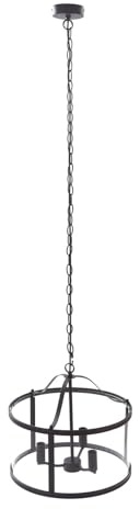 Lucande Ceiling Light Eryk dimmable (Industrial Design) in Black Made of Metal for e.g. Living Room & Dining (3 Light Sources, E14) from Pendant Lighting lamp Hanging Ceiling