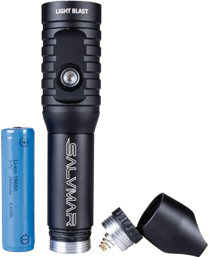 SALVIMAR Light Blast Warm, Tauch-Taschenlampe, Unisex, Erwachsene, Schwarz, 158 cm