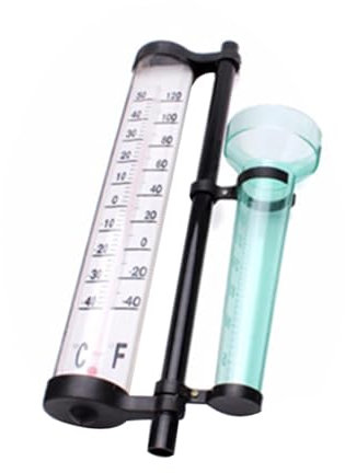 Kisangel 3-in-1 Außenthermometer Regenmesser Windrichtungsmesser Für Garten Digitaler Messgerät Mit Präziser Temperaturanzeige Leicht Und Tragbar Für Außeneinsatz Wetterstation Mit