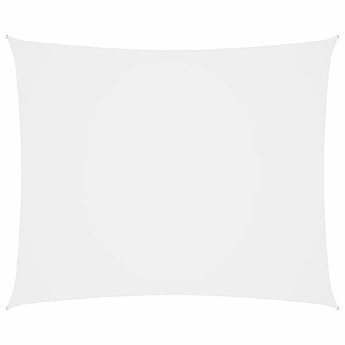 ARKEM Tenda a Vela Impermeabile Rettangolare Vela Ombreggiante Parasole Protezione Raggi UV per Esterno Giardino terrazza,Parasole a Vela in Oxford Rettangolare 4x6 m Bianco