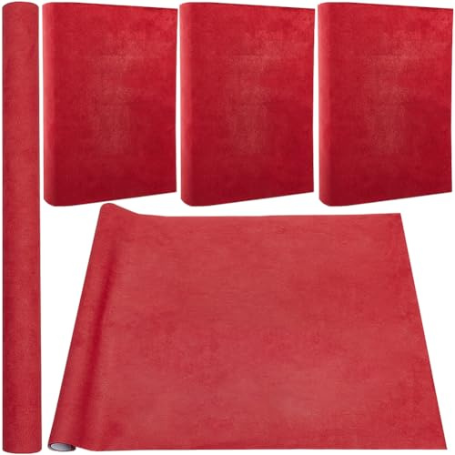CRASPIRE Tela de Ante para Libros de 59 x 16.9.3 in Color Rojo para Libros A8-A(3) encuadernación de Tela Superficie de Papel Cubierta para Libros Álbumes de Recortes Archivos Bricolaje Protector