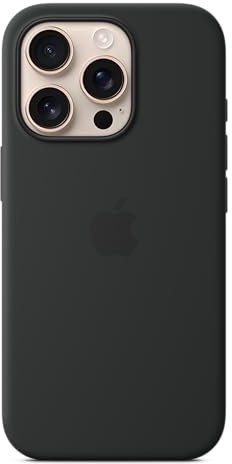 Apple iPhone 16 Pro Silikon Case mit MagSafe – Schwarz ​​​​​​​
