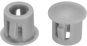 PATIKIL Hole Plugs Plastic, 50 Pcs 6mm(1/4) Screw Bumper Hole Plug Flush Snap Type Round Hole Cover Caps for Round Holes Cabinet Furniture Kitchen, Grey