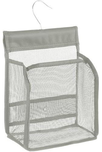 Joalpysm Peg Bag Basket, Hanging Shower Caddy, Clothespin Storage Bag for Washing Line With Hanger, Laundry Organizer, Mesh Organiser 19x9x30 cm