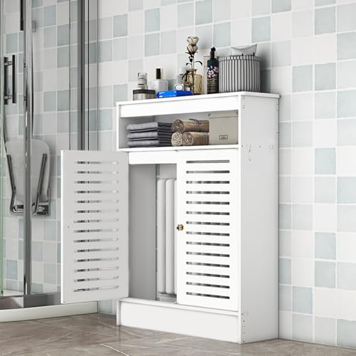 AHDFY Heizkörperverkleidung Holz für Alte Heizkörper, Heizungsabdeckung Kühlergrill Atmungsaktiv Heizkörperregal Modern MDF Verkleidung Heizkörper, für Foyer, Wohnzimmer, Bad,80x100x20cm