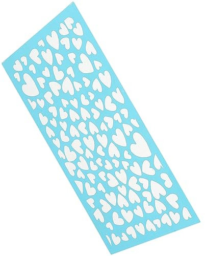 HOODANCOS Siebdruck-schablone Für Polymer Clay Herzmuster Aus Hochwertigem Polyester Wiederverwendbar Langlebig Für Diy Bastelprojekte Und Kreative Schmuckdekorationen