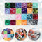 Gudalea 24 Farben Pailletten zum Basteln, 5mm Farbiger Kunststoff Pailletten, Pailletten Bastelmaterial mit Aufbewahrungsbox für Schmuckherstellung, Nähen, Festtagsdekorationen, Kleiderdekorationen