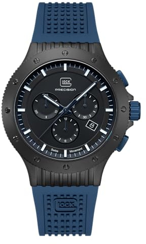 GLOCK Orologio al quarzo da uomo | cassa 44mm | Orologio da polso con cassa in acciaio e datario | Orologio da uomo con lancette e indici svizzeri Super-LumiNova | GW-27