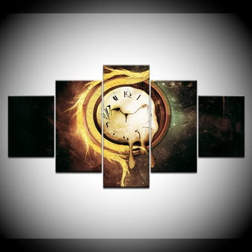 Pittura Su Tela Orologio Retrò 5 Arte Murale Pittura Modulare Sfondi Poster Stampa Per Soggiorno Camera Da Letto Sala Da Pranzo Ufficio Camera Dei Bambini Muro Murale Home Decor -46581892783596