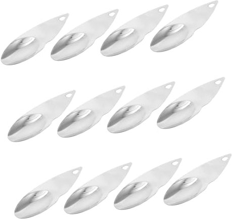 Zerodeko 12 Pezzi Cucchiaino Di Kiwi Cucina Notizia in Anticipo Strumento Affettatrice Cucchiaio Da Scavo Pulito Cucchiaio Tagliato Di Kiwi Cutter Accessori Silver Acciaio Inossidabile 430