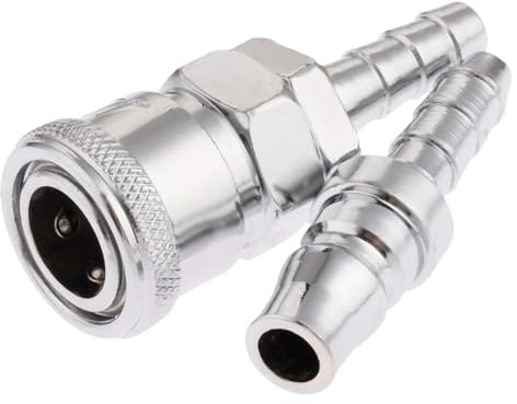 Check Valves 2Pcs Check Valve Iron Pneumatic Fitting Air Line Hose Compressor Connector Quick Release Coupler Air Line Fittings for 8mm Hose SH20 PH20