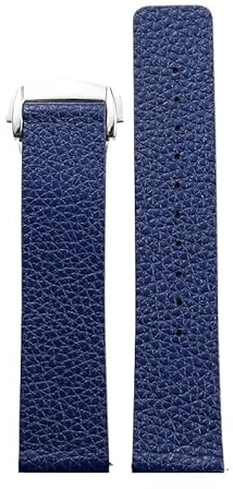 yaponuk Schnellverschluss-Uhrenarmband aus Rindsleder für Omega-Lederarmband(Blues,21mm)