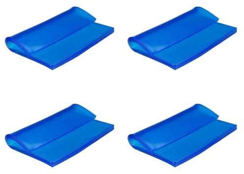 Cwmiibili 4pcs 2CM Blue Motorcycle Universal Seat Cushion Gel Pad Cool Pad Shock Absorption Mat DIY Cut Cushion A
