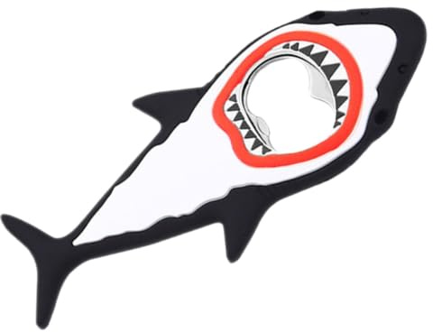 Toyvian Ouvre-bouteille Magnétique de Requin Noir, Aimant Réfrigérateur, Accessoire Compact pour Ouvrir Bière et Soda, Gadget Cuisine Original pour Maison et Fêtes