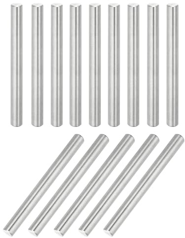 QUARKZMAN 14 Stück 304 Edelstahl Zylinderstift 6mm Durchmesser, 65mm Lange Dübelstifte Metall Regalstifte für Kleiderschrank Kommode Schrank Bücherregal Industrie Haushalt Möbel Regale