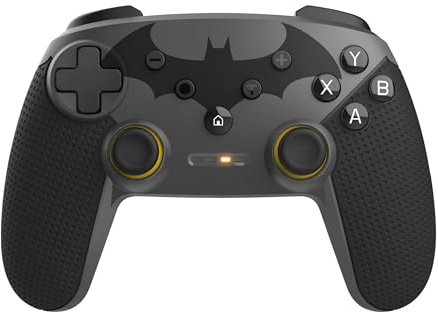 GXTrust Muta Manette Switch/PC sans Fil Bluetooth/2.4GHz/USB, Noir Batman | 75% Matériaux Recyclés, Batterie Rechargeable, pour Nintendo Switch Oled, iOS, Android, Consoles, Windows 11
