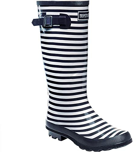 Regatta Fairweather II gummistövlar för kvinnor - Navy Stripe - 3 UK, Marinblått Xsp, 36 EU