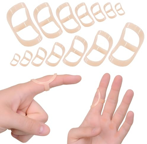 Express Orthopaedic Oval fingerskenor – full storlek set – ringfinger/tumledsstöd för triggerfinger, svanhals, knapphålsblomma, klubbfinger, hypermobilitet och artrit – 14 enheter